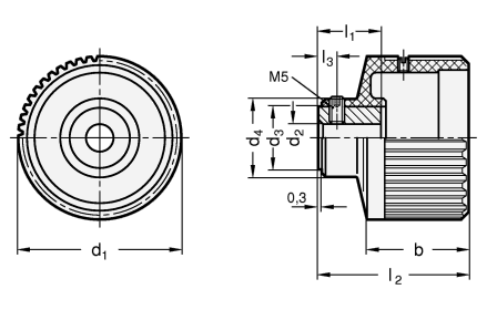 Drehknoepfe Kunststoff GN 526.8 Skizze