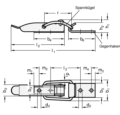 Spannverschluesse GN 832.3 Skizze