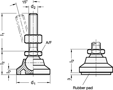 Leveling Feet GN 343.8 sketch