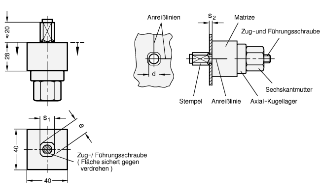 Blechlocher  GN 123 Skizze