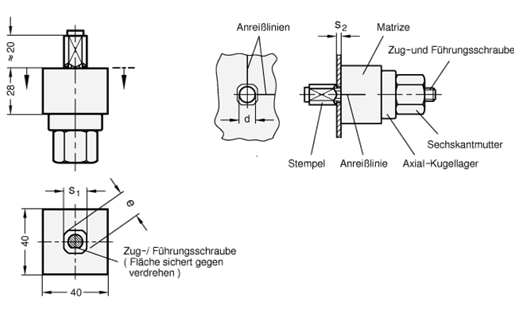 Blechlocher  GN 123 Skizze