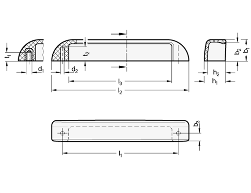 Griffleisten GN 130.2 Skizze