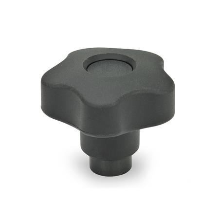 Safety Star Knobs bushing steel  blackened  Stainless Steel GN 5337.3