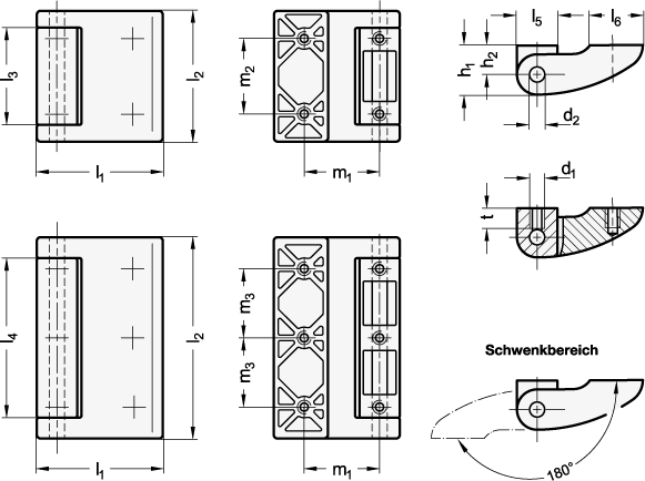 Scharniere GN 138 Skizze