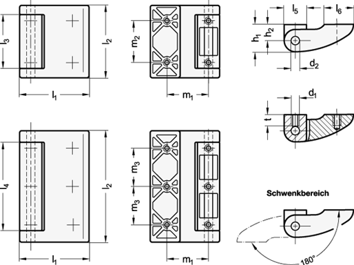 Scharniere GN 138 Skizze