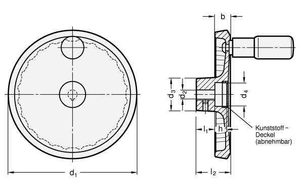 Scheibenhandrad  80 GN 923.18 Skizze