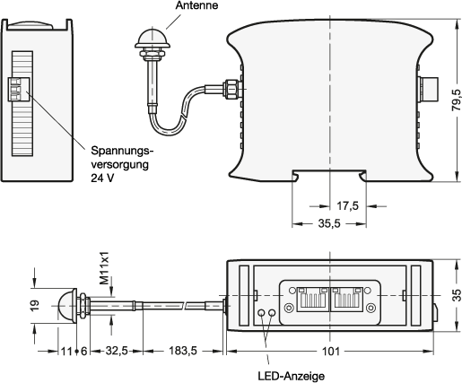 Kontrolleinheiten GN 9150 Skizze