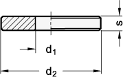 Stainless Steel Washers Leveling Disks GN 6343 sketch