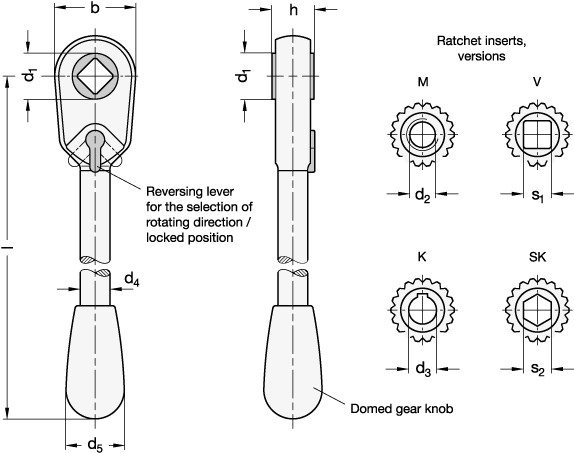 Ratchet Spanners GN 316 sketch