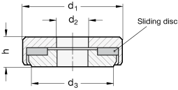 Stainless Steel Washers with Axial Friction Bearing GN 6342 sketch