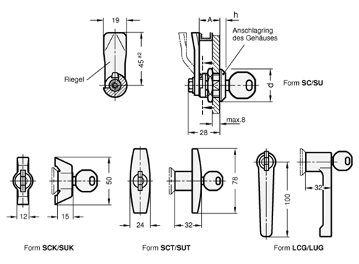 Verriegelungen GN 115 Skizze