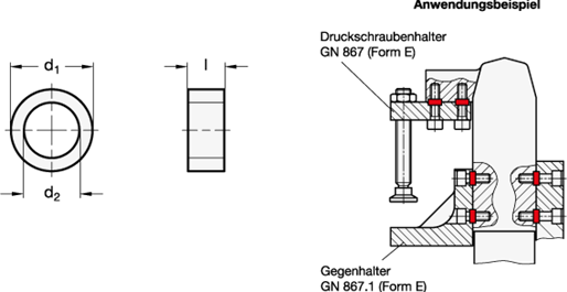 Zentrierbuchsen GN 870 Skizze