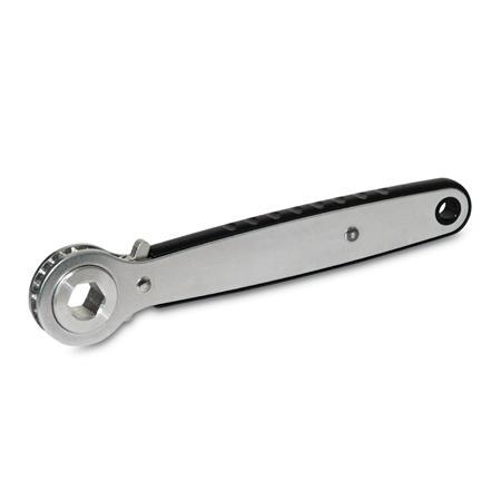 Stainless Steel Ratchet Spanners with through hole  blind hole GN 318