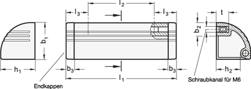 Griffleisten Aluminium GN 430 Skizze