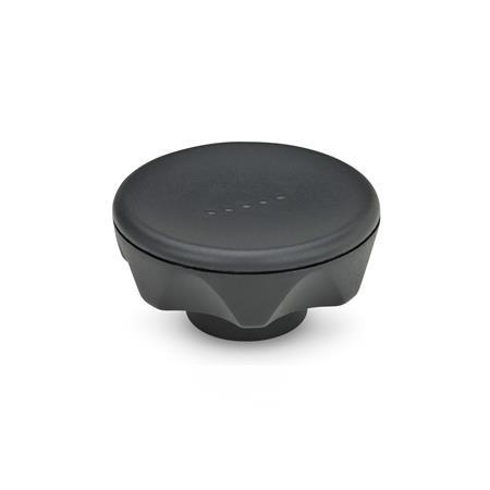 Star Knobs bush steel  blackenedbrass GN 636