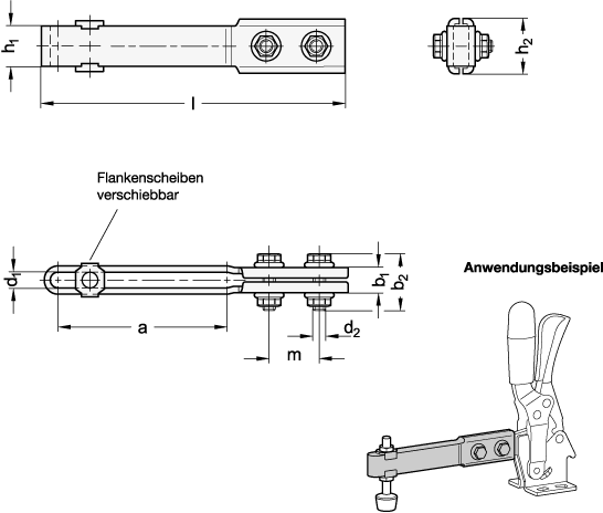 Spannarmverlaengerungen GN 809.1 Skizze