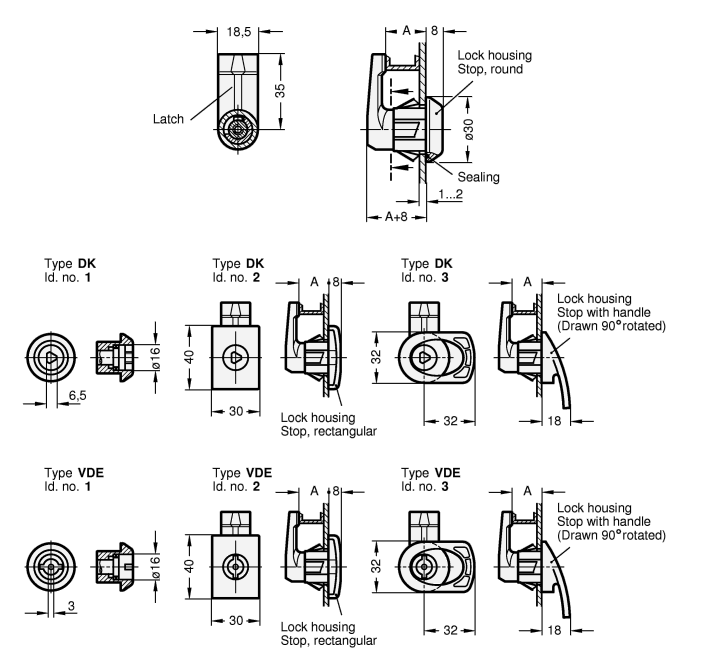 Latches GN 115.5 sketch