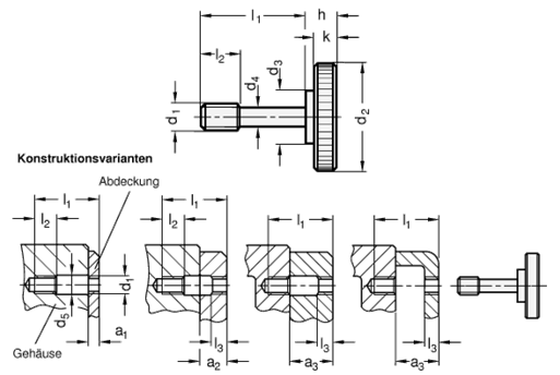 Raendelschrauben Stahl GN 653.2 Skizze