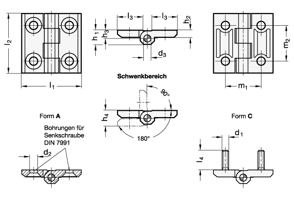 Scharniere GN 237 Skizze