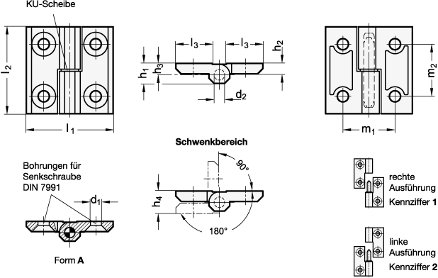 Scharniere  GN 337 Skizze