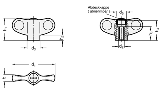 Fluegelmuttern GN 634 Skizze