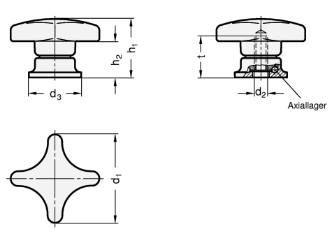 Kreuzgriffe GN 6335.9 Skizze