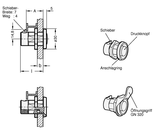 Schnappverschluesse GN 315.1 Skizze