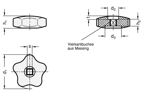 Sterngriffe GN 5333 Skizze