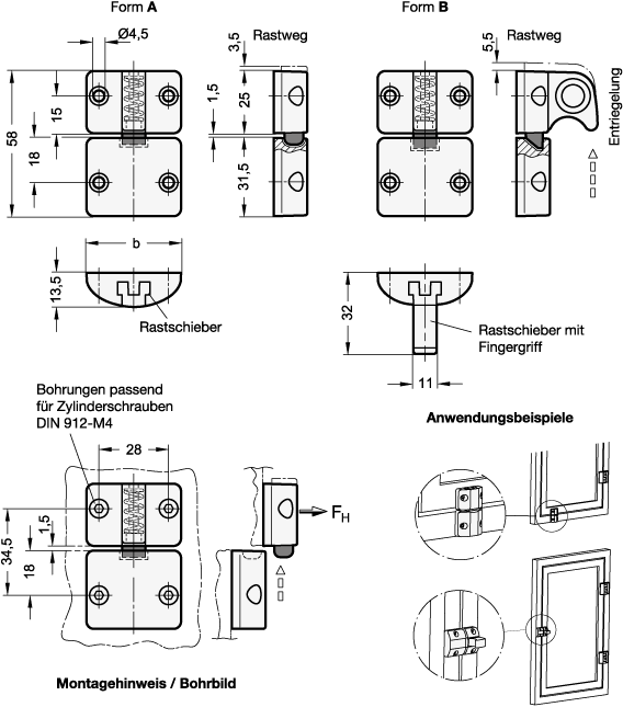 Tuerschnaepper GN 449 Skizze