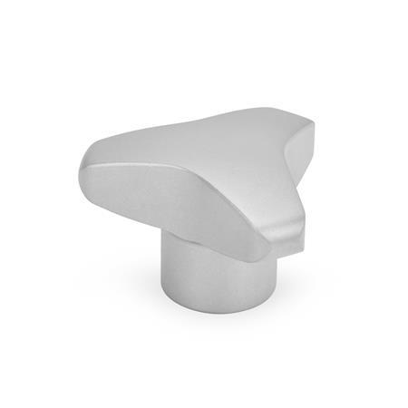 Stainless Steel Three Lobed Knobs matte shot blasted GN 5345.4