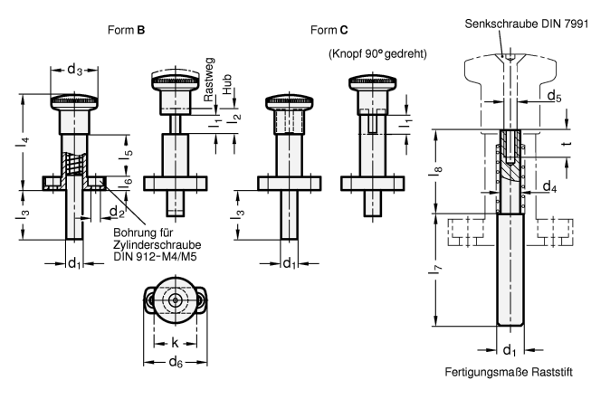 Rastbolzen GN 817.9 Skizze