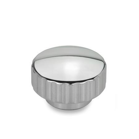 Stainless Steel Knurled Nuts AISI 304  matt shot blasted GN 536