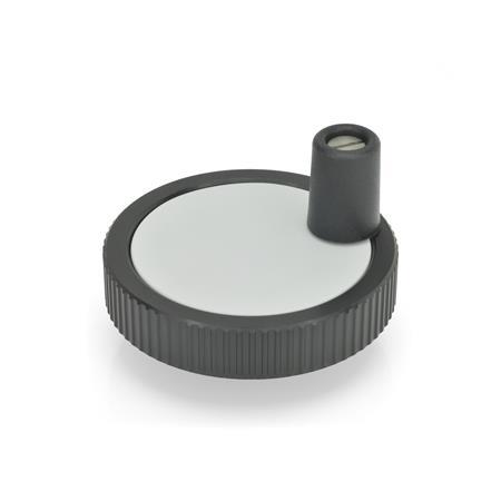 Control Handwheels Aluminium black  anodized GN 736