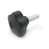 Softline Star Knobs with Threaded Stud steel  zinc plated GN 5337.6 thumbnail