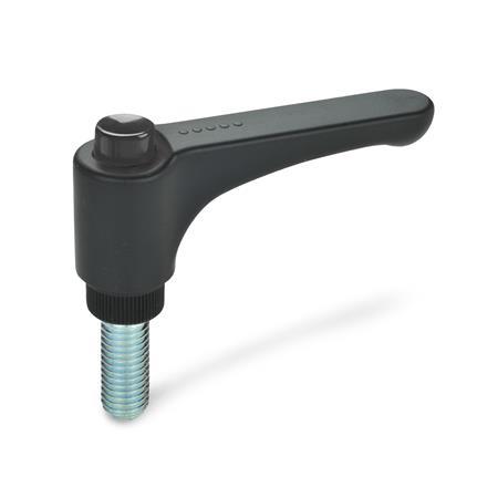 Flat Adjustable Hand Levers GN 600