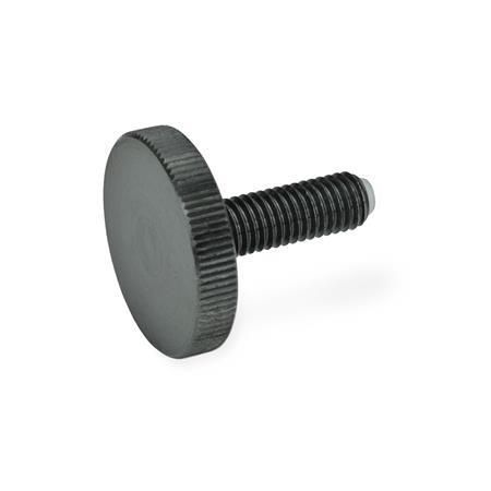 Flat Knurled Screws Steel GN 653.10