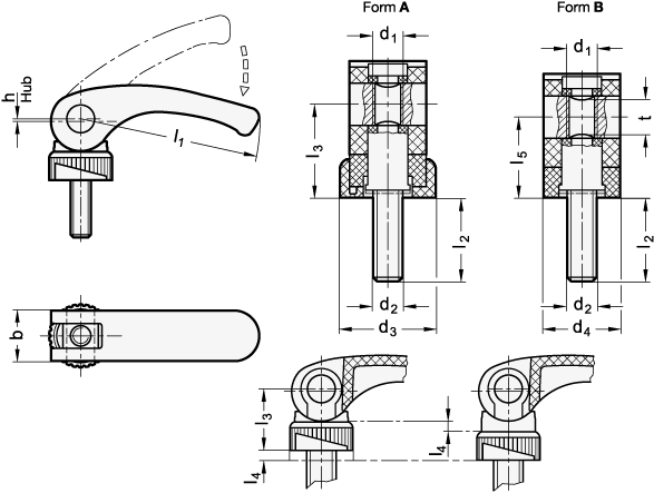 Exzenterspanner GN 926 Skizze