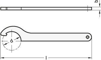 C Spanner DIN 1810 sketch