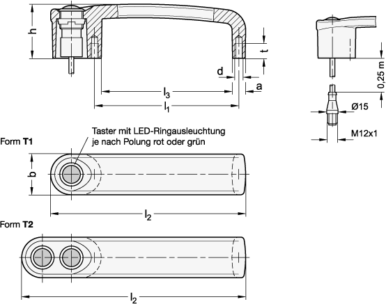 Buegelgriffe GN 422 Skizze