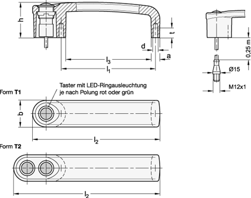 Buegelgriffe GN 422 Skizze