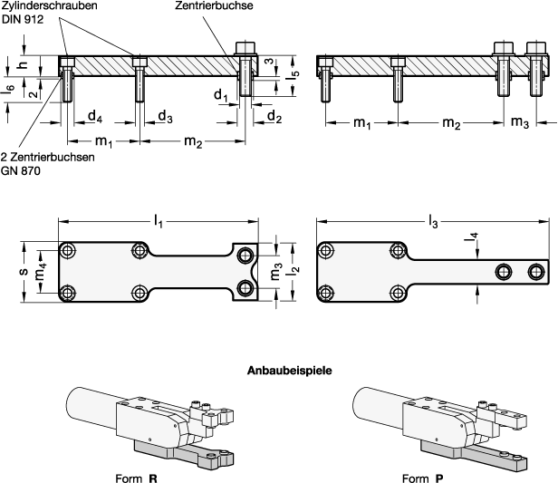 Spannbackenhalter GN 869.2 Skizze