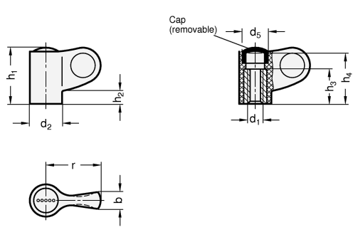 Fluegelmuttern GN 635 Skizze