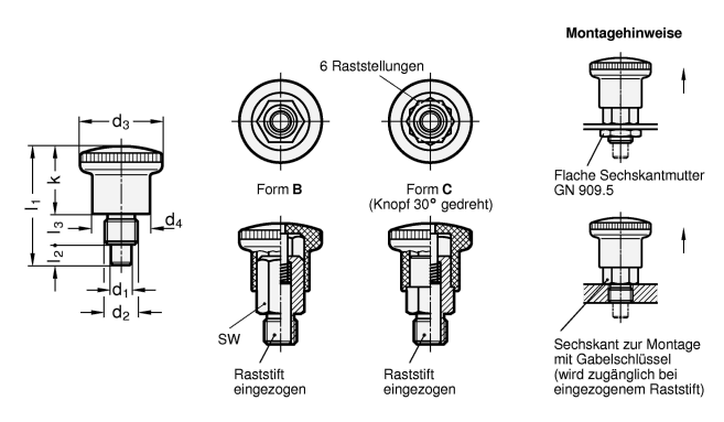 Miniraster GN 822.7 Skizze