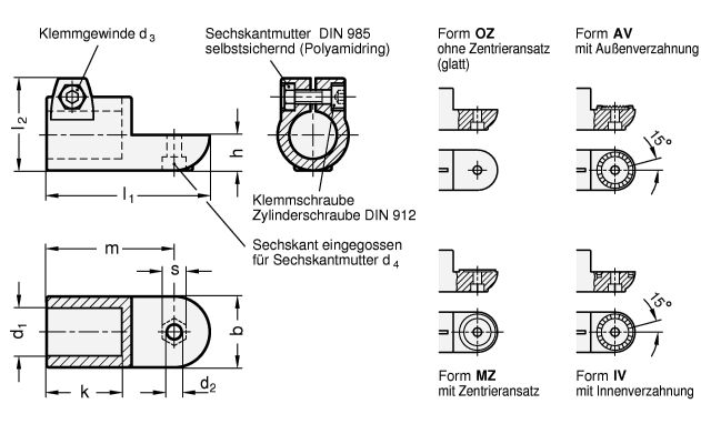 Laschen Klemmverbinder GN 276 Skizze