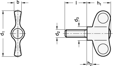 Fluegelschrauben GN 633 Skizze