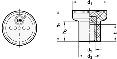Knurled Knobs GN 676 sketch