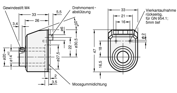 Stellungsanzeiger GN 954 Skizze