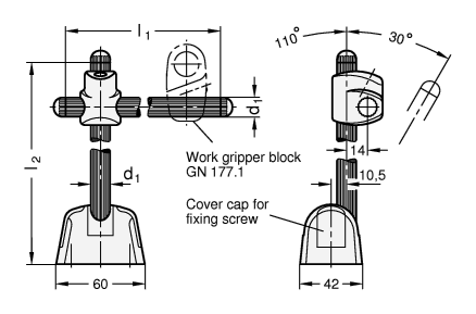 Universal Work Holding and Positioning Fixtures GN 177 sketch