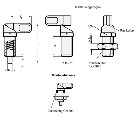 Rastriegel GN 612.8 Skizze