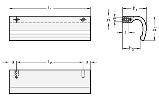 Griffleisten GN 730 Skizze